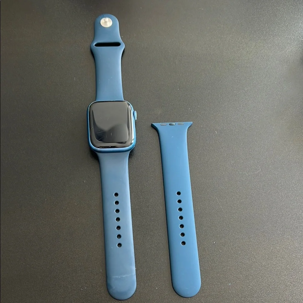 Series 7 Apple Watch with Blue Band